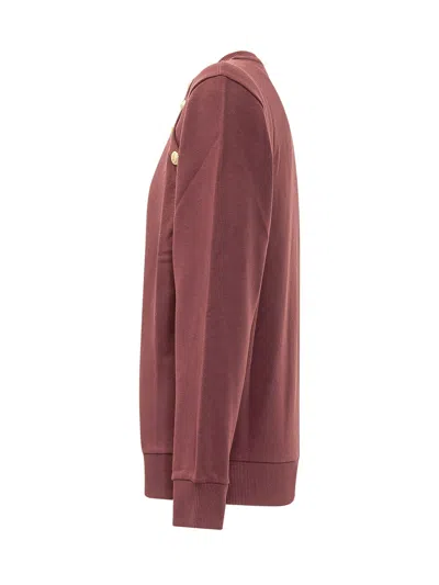 Balmain Kids Kids Sweatshirt In Prugna/oro