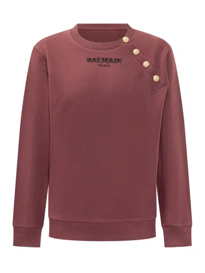 Balmain Kids Kids Sweatshirt In Brown