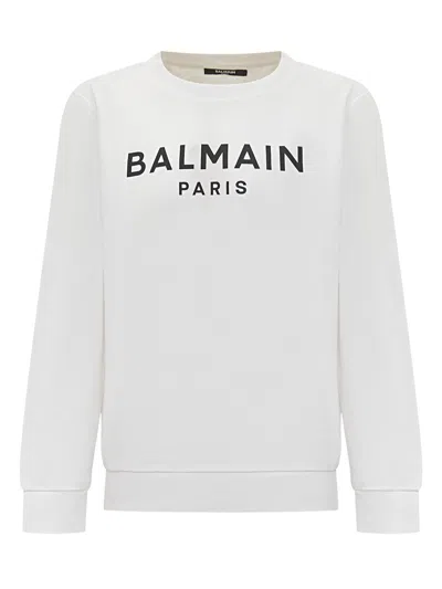 Balmain Kids Kids Sweatshirt In White/black
