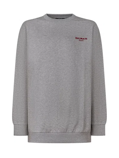 Balmain Kids Kids Sweatshirt With Statement Detail In Gray