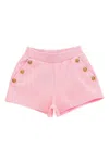 Balmain Cotton Sweat Shorts In Pink