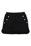 Balmain Cotton Sweat Skirt In Black