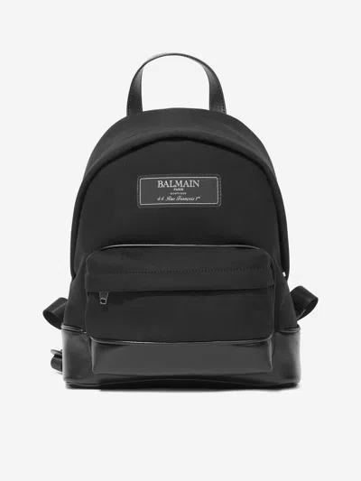 Balmain Kids Logo Backpack In Black