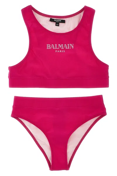 Balmain Kids Logo Bikini In Pink