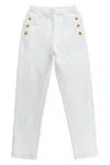 Balmain Viscose Blend Milan Stich Pants In White