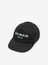 Balmain Logo-print Cotton Cap In Black