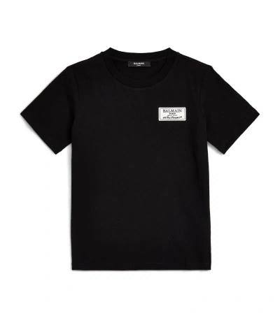Balmain Kids' Logo-patch T-shirt (4-14 Years) In Black