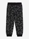 Balmain Kids Logo Print Joggers In Black
