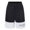 Balmain Black Swim Shorts For Boy With Logo In Multi