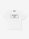Balmain White T-shirt For Kids With Logo In White