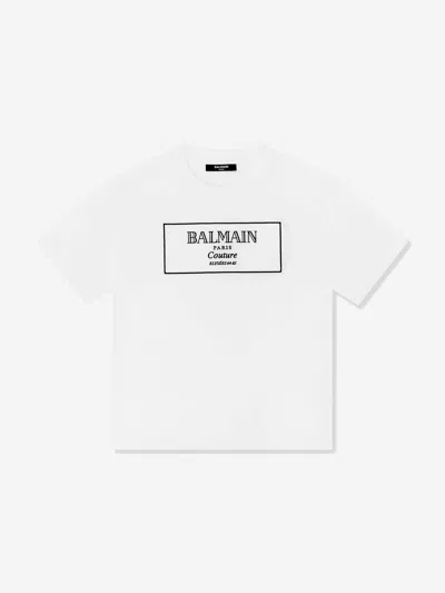 BALMAIN BALMAIN KIDS LOGO PRINT T-SHIRT
