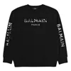Balmain Kids Logo Printed Crewneck Sweatshirt In Multi