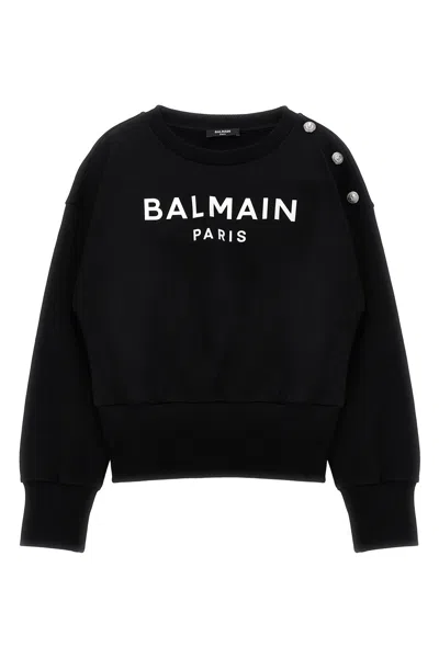 Balmain Kids Logo Sweatshirt In Black