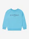 Balmain Kids Logo Sweatshirt In Blue