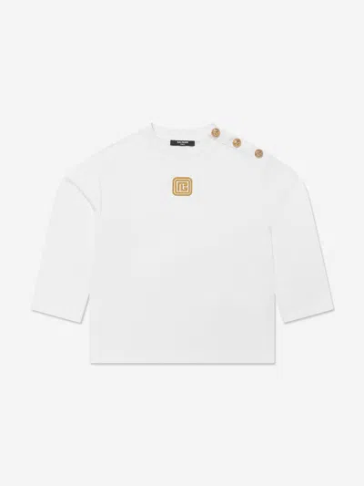 Balmain Kids Logo Sweatshirt In White