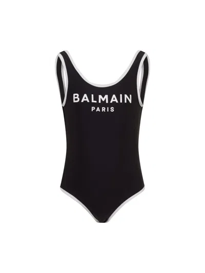 Balmain Chic Mini Swim Suit For Girls In Black