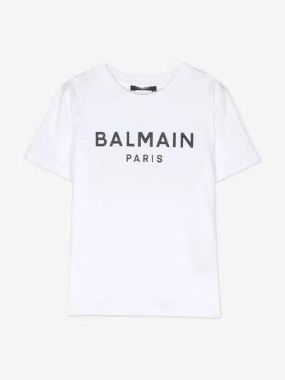Balmain Kids Logo T-shirt In White