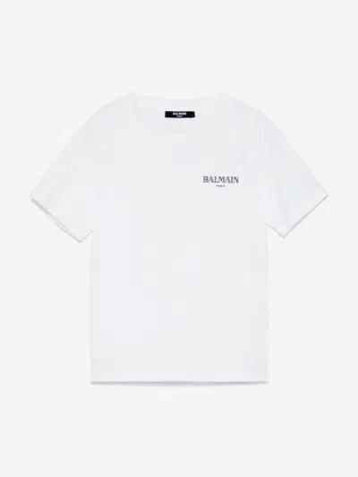 Balmain Kids Logo T-shirt In White