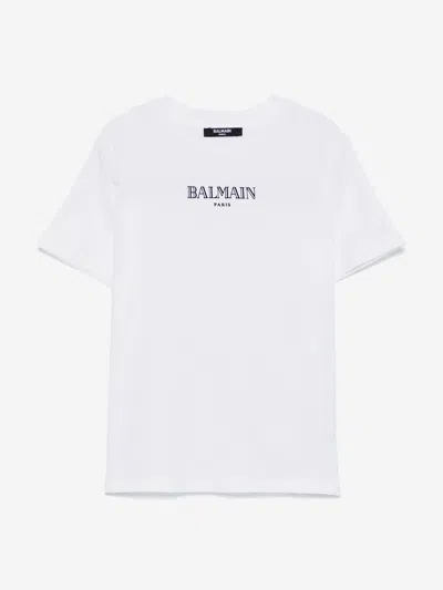 Balmain Kids Logo T-shirt In White
