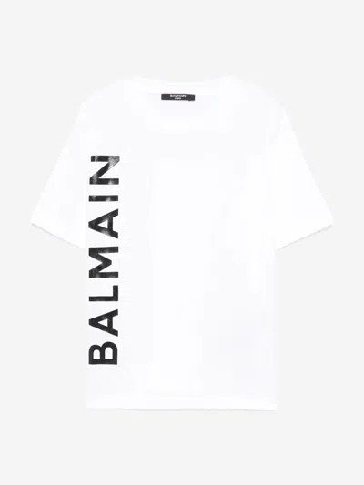 Balmain Kids Logo T-shirt In White