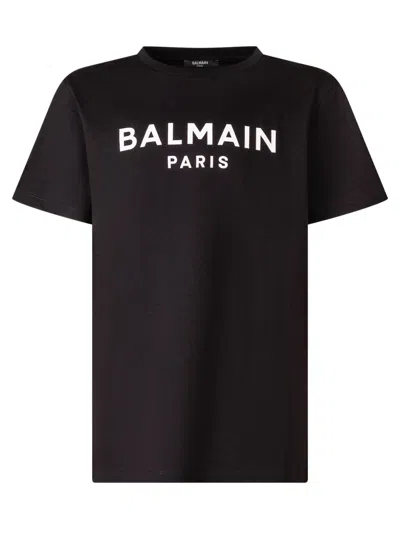 Balmain Kids Maxi Logo Mini T-shirt In Black