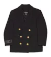 Balmain Metallic Double-breasted Blazer (6-14 Years) In Black