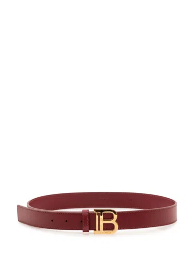 Balmain Kids Mini Belt In Prugna/oro