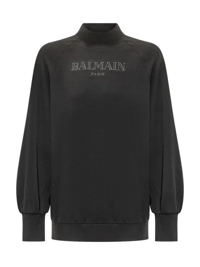 Balmain Kids Mini Logo Sweatshirt In Black
