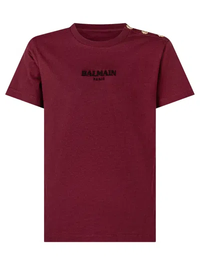 Balmain Kids Mini T-shirt In Pink