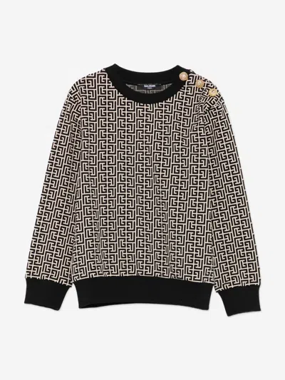 BALMAIN BALMAIN KIDS MONOGRAM SWEATSHIRT