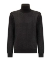 Balmain Kids Roll-neck Knitted Jumper In Black