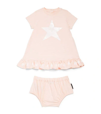 Balmain Kids' Star Dress And Bloomers Set (6-36 Months) In Pink