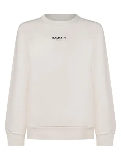 Balmain Kids Sweatshirt For Boys And Girls In Ivory/black