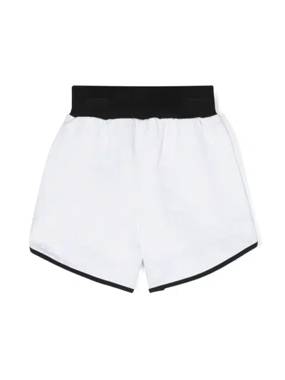 Balmain Kids' Logo-print Jersey Shorts In White