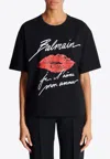 Balmain Kiss Print Logo T-shirt