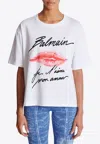 Balmain Graphic Kiss Print T-shirt With Relaxed Fit