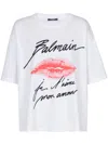 Balmain Logo Tee In White