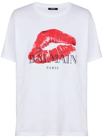 BALMAIN KISS PRINT T-SHIRT