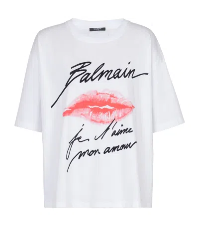 BALMAIN KISS PRINT T-SHIRT