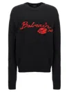 Balmain Virgin Wool Kiss Sweater With Lips Motif