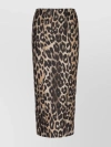 Balmain Animal Patterned Pencil Skirt In Black