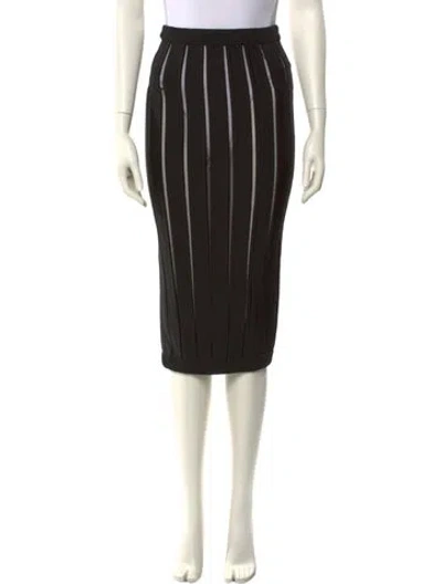 Pre-owned Balmain Knee-length Skirt In Black