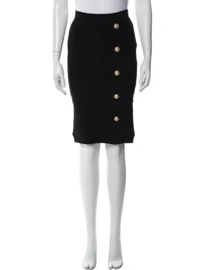 Pre-owned Balmain Knee-length Skirt In Black