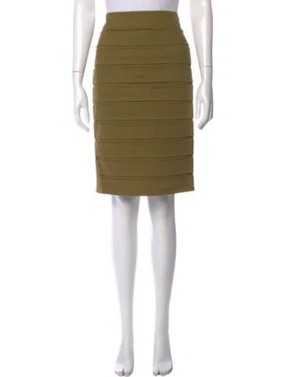 Pre-owned Balmain Knee-length Skirt In Green