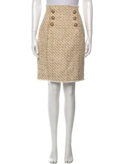 Pre-owned Balmain Knee-length Skirt In Neutral