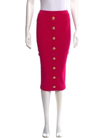 Pre-owned Balmain Knee-length Skirt In Pink