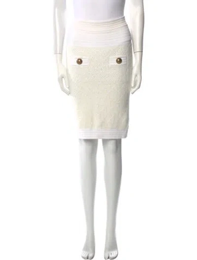 Pre-owned Balmain Knee-length Skirt W/ Tags In Neutral