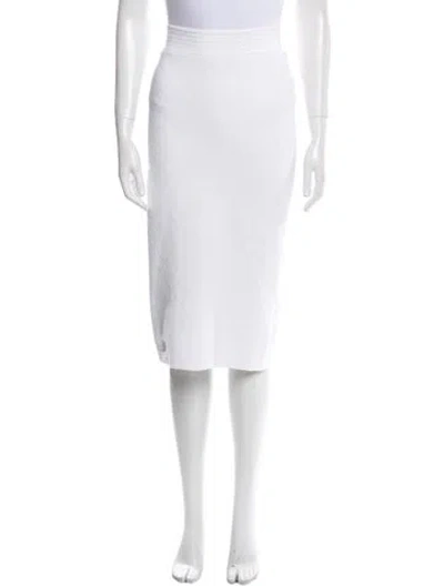 Pre-owned Balmain Knee-length Skirt In White