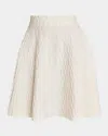 Balmain Knit A-line Mini Skirt In Neutral