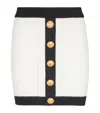 Balmain Mini Skirt In White Viscose Blend